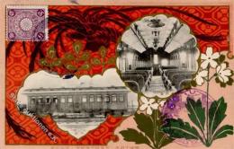 Kunst Japan Eisenbahn  Künstlerkarte I-II (fleckig) Chemin De Fer - Sonstige & Ohne Zuordnung