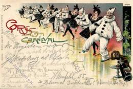Thiele, Arthur Karneval Affe Künstlerkarte 1898 I-II - Thiele, Arthur