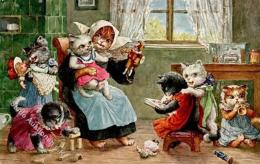 Katzen Personifiziert Puppe Spielzeug  Künstlerkarte 1915 I-II Jouet Chat - Thiele, Arthur