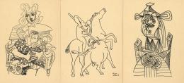 Picasso 9 Künstler-Karten Und 3 Karten Unbekannter Künstler I-II (keine Ak-Einteilung) - Sonstige & Ohne Zuordnung