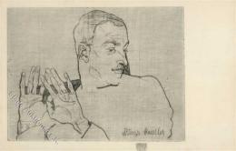 Künstler S Sign. Schiele, Egon Portrtait Arthur Roessler Künstlerkarte I-II - Sonstige & Ohne Zuordnung