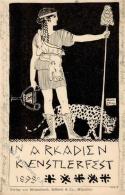 Künstler S München (8000) Sign. Stuck, Franz In Arkadien Künstlerfest Künstlerkarte 1898 I-II - Other & Unclassified