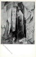Feininger, Lyonel Hohe Häuser Künstler-Karte I-II - Sonstige & Ohne Zuordnung
