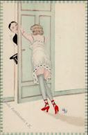 Jugendstil Frau Erotik  Künstlerkarte I-II Art Nouveau Erotisme - Andere & Zonder Classificatie