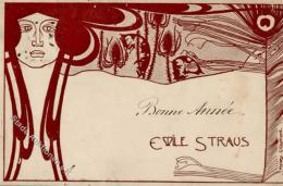 Jugendstil - Künstlerkarte EMILE STRAUS Sign. Henry Chapront I-II Art Nouveau - Sonstige & Ohne Zuordnung