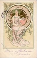 Mucha, Alfons Jugendstil Künstler-Karte 1901 I-II Art Nouveau - Sonstige & Ohne Zuordnung