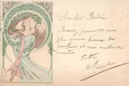 Mucha, Alfons Jugendstil Künstler-Karte 1901 I-II Art Nouveau - Sonstige & Ohne Zuordnung