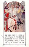 Mucha, Alfons Frau Jugendstil Künstler-Karte I-II Art Nouveau - Otros & Sin Clasificación