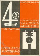 Bauhaus Köln (5000) Werbung Gastwirtsmesse 1928 Künstler Unbekannt Künstlerkarte I-II Publicite - Autres & Non Classés