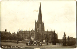 The Cathedral, Sheffield - & Old Cars - Sheffield
