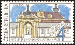 Czech Rep. / Stamps (1993) 0007: 1000 Years Brevnov Monastery, Prague (993) UNESCO; Painter: Pavel Kovarik - Abbazie E Monasteri