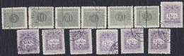 Czechoslovakia 1954/1955 Porto Stamps, Used (o) Michel 79 A - 91 A - Gebraucht