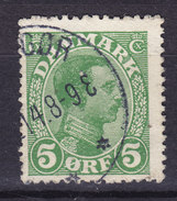 Denmark 1913 Afa 68 Chr. X. ERROR Variety Hage På N I DaNmark - Variétés Et Curiosités