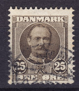 Denmark 1907 Afa 57 Fr. VIII. ERROR Variety Hvid Prik Efter K I DanmarK White Spot After K In DenmarK - Variétés Et Curiosités