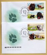 Russia 2015. 2 FDC.  Dogs. Fauna. (canc. In Moscow) - FDC