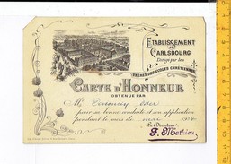 41373 Etablissement De Carlsbourg Carte D Honneur 1934 - Paliseul