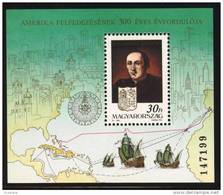 HUNGARY - 1991. Souvenir Sheet - Early Explorers And Discovery Of America,Columbus  MNH! Mi Bl.217 - Unused Stamps