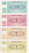 66-Slovenia-Cartamoneta-Banconote F.D.S. 1-2-5-10 Tolariev-Stato Di Conservazione: Ottimo - Eslovenia
