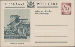 Sud-Ouest Africain, Namibie 1954. Carte Postale, Entier Pour L'étranger. Château De Sanderburg, Créé Par Wilhelm Sander - Châteaux