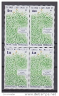 TAAF 1990 Ranunculus 1v Bl Of 4  ** Mnh (20917A) - Ungebraucht