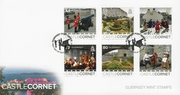 GUERNSEY - CASTLE CORNET/ EUROPA-CEPT 2017.-TEMA:"CASTILLOS -CASTLES -SCHLÖSSER".-FDC De La SERIE COMPLETA De 6 V. - 2017