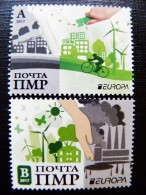 MNH Europa Cept Set From Pridnetrovje Moldova 2016 Bicycle Windmill Butterfly - 2016