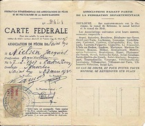 Carte Pêche Taxe Piscicole Fiscale 1944 - Andere & Zonder Classificatie