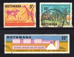 BOTSWANA, 1968, Cancelled Stamps , National Museum, 43-46 , #626, 3 Values Only - Botswana (1966-...)