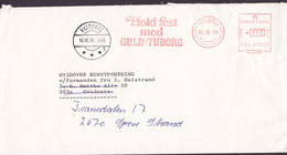 Denmark GULD-TUBORG (Beer, Bierra, Biere), HELLERUP 1974 Meter Cover Freistempel Brief READRESSED (2 Scans) - Automatenmarken [ATM]