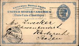 2c Blue On Buff,Scott#UX6,sent From Brooklin N.Y.29.09.1892.to Germany,Karlsruhe11.10.1892,see Scan - ...-1900