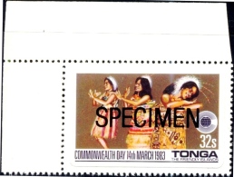 TONGA-CARNIVAL-DANCES-SPECIMEN-COMMONWEALTH DAY-1983-SELF ADHESIVE-SCARCE-MNH-H1-446 - Tonga (1970-...)