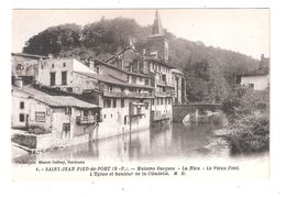 CPA 64 St Jean De Pied De Port Maisons Barques La Nive Achatez Immédiat - Saint Jean Pied De Port