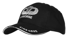 Casquette Noire AIRBORNE " Parachute " PARATROOPER JEEP CAP US VO MILITARIA US - Copricapi