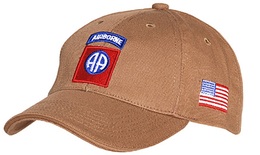 Casquette Beige AIRBORNE 82 Nd ALL AMERICAN Paratrooper JEEP CAP US VO - Helme & Hauben