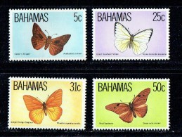 1983  Butterflies  Complete Set Of 4  MNH ** - Bahama's (1973-...)