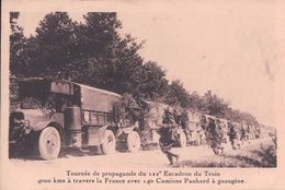 Propagande PANHARD, Tournée En France Du 122e Escadron Du Train Avec 140 Camions à Gazogène (122140) - Werbepostkarten