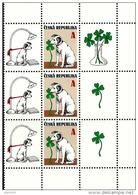 Czech Republic - 2014 - Good Luck Charm - Mint Stamp Block With Different Personalized Coupons - Ongebruikt