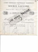 07 - Ardèche - VALS-LES-BAINS - Facture ERNEST-MOULINE - Eau Minérale Source GAULOISE - 1901 - REF 71A - 1900 – 1949