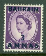 Bahrain: 1952/54   QE II   SG85    3a On 3d       MH - Bahrain (...-1965)