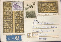 Lettre Entier De Pologne Warszawa ......Par Avion Pour Toulouse - Airplanes