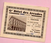 Toulouse (31 Haute Garonne)  Carte Commerciale HOTEL DES ARCADES  (PPP5648) - Sport En Toerisme