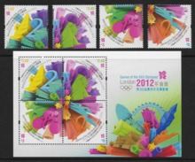 2012 Hong Kong - Games Of XXX Olympiad (summer) - London / Set Of 4 Stamps And Souv. Sheet ** - Neufs