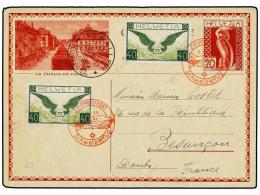 ZEPPELIN. 1929 (2-XI). SUIZA. ST. GALLEN (Suiza) A FRANCIA. Entero Postal De 20 Rp. Con Franqueo... - Autres & Non Classés