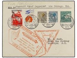 ZEPPELIN. 1933 (12-X). HOLANDA. AMSTERDAM A NEW YORK Con Franqueo Holandés, Circulada Por GRAF... - Andere & Zonder Classificatie