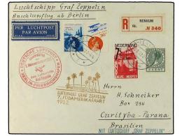 ZEPPELIN. 1932. NETHERLANDS. ´7th S. America Flight´.  Registered Dutch Acceptance Envelope To... - Otros & Sin Clasificación