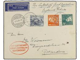 ZEPPELIN. 1930 (24-IV). HOLANDA. ROTTERDAM Circulado Por GRAF ZEPPELIN Con Franqueo Holandés,... - Autres & Non Classés