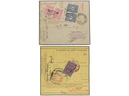 YUGOSLAVIA. 1926-28. Conjunto De 6 RECIBOS DE PAQUETES POSTALES Tasados A La Llegada Con Sellos De... - Autres & Non Classés