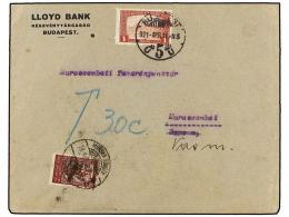 YUGOSLAVIA. 1921. BUDAPEST To MURASZOMBAT (today Slovenia). 1 Kr. Red Taxed On Arrival With Yugoslav 60... - Other & Unclassified