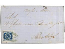 URUGUAY. Sc.16. 1862. PAYSANDU A BUENOS AYRES. 120 Cents. Azul, Manuscrito ´Vapor Salto´. Muy... - Otros & Sin Clasificación