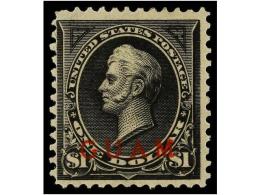 * GUAM. Sc.12. 1899. 1 Dollar Black, Hinged. Scott.350$. - Autres & Non Classés